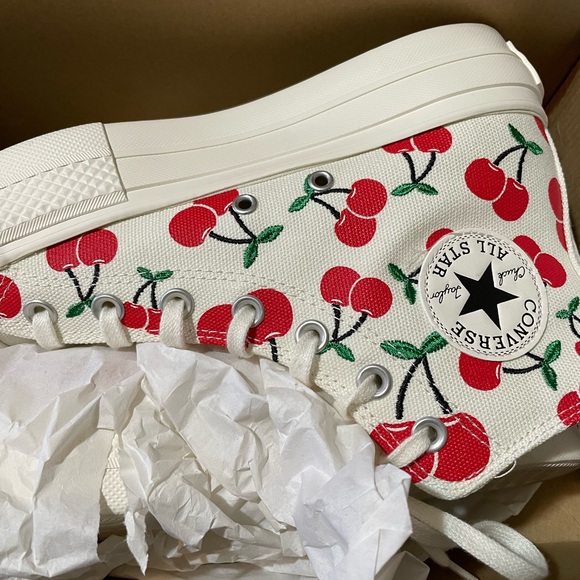 Converse Cherry Print High-Top Sneakers - Picture 8 of 11